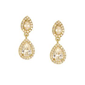 Σκουλαρίκια Κρεμαστά Χρυσός Κ9 με Ζιργκόν SKU-77991