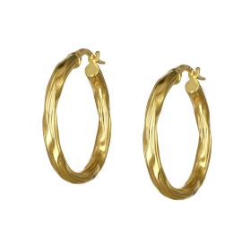 Σκουλαρίκια Γυναικεία Κρίκοι Χρυσός Κ9 SKU-77020