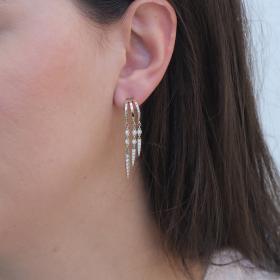 Σκουλαρίκια Κρεμαστά Χρυσός Κ9 με Ζιργκον SKU-77165