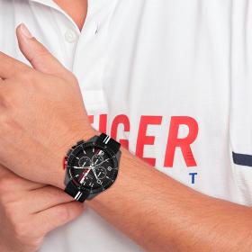 Ανδρικό Ρολόι TOMMY HILFIGER Bank με Μαύρο Καντράν | 1792168 SKU-77335