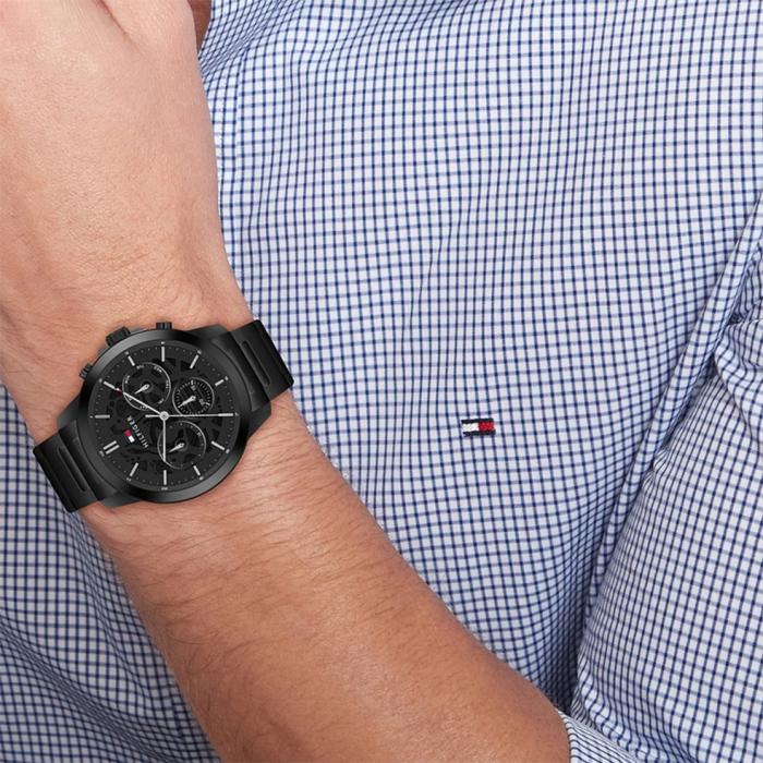 Ανδρικό Ρολόι TOMMY HILFIGER Henry με Μαύρο Καντράν | 1710685 SKU-77336