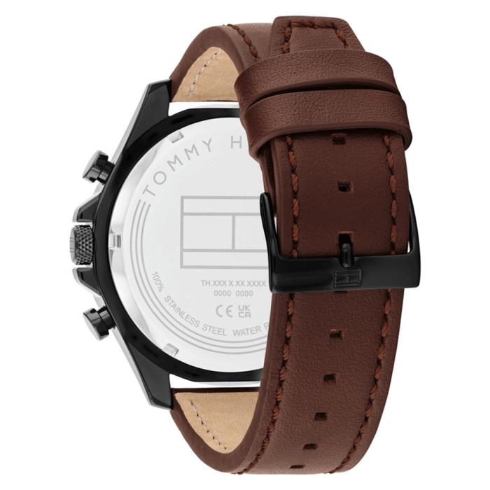 Ανδρικό ρολόι TOMMY HILFIGER Clark με Καφέ Δερμάτινο Λουράκι | 1792164 SKU-77337