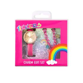 Παιδικό Ρολόι TIKKERS Charm Gift Set με Φούξια Λουράκι | ATK1089 SKU-77470