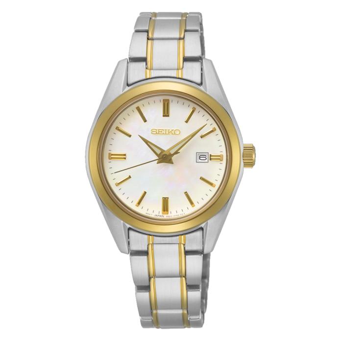 Γυναικείο Δίχρωμο Ρολόι SEIKO Essential Time, Λευκό Καντράν | SUR636P1 SKU-77204