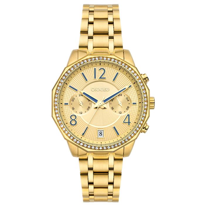 Γυναικείο Ρολόι BREEZE Crystal Swarovski με Χρυσό Μπρασελέ | 212451.2 SKU-77519