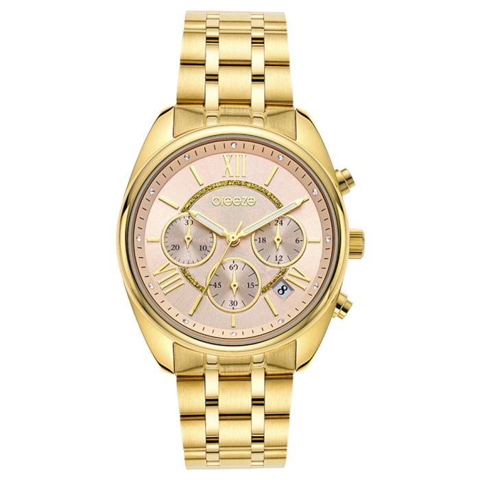 Γυναικείο Ρολόι BREEZE Poshius Swarovski με Χρυσό Μπρασελέ | 212521.4 SKU-77522