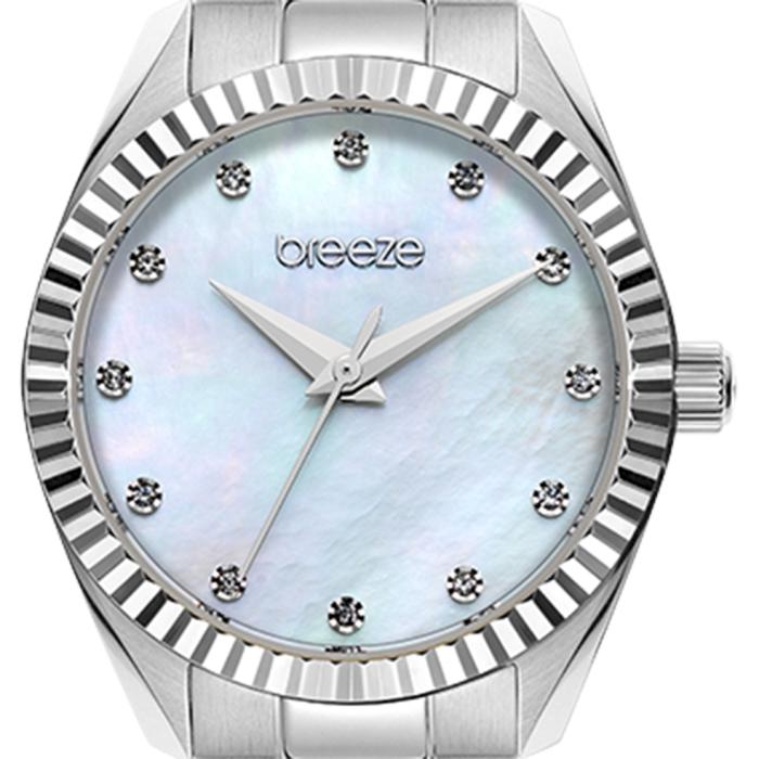 Γυναικείο Ρολόι BREEZE Estee Swarovski με Ασημί Μπρασελέ | 612541.5 SKU-77535