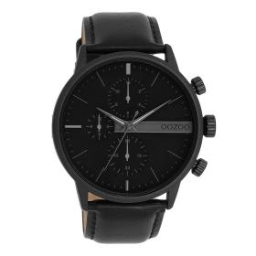 Ανδρικό Ρολόι OOZOO Timepieces Μαύρο Καντράν & Μαύρο Λουράκι | C11224 SKU-77868