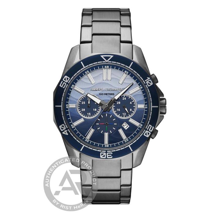 Ανδρικό Ρολόι ARMANI EXCHANGE Spencer με Μπλέ Καντράν | AX1967 SKU-78198