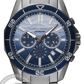 Ανδρικό Ρολόι ARMANI EXCHANGE Spencer με Μπλέ Καντράν | AX1967 SKU-78198