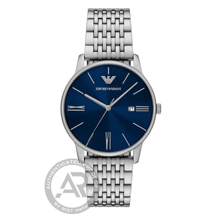 Ανδρικό Ρολόι EMPORIO ARΜΑΝΙ Minimalist με Μπλέ Καντράν | AR11674 SKU-78199