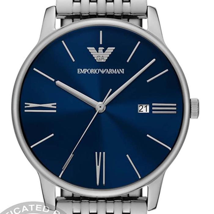Ανδρικό Ρολόι EMPORIO ARΜΑΝΙ Minimalist με Μπλέ Καντράν | AR11674 SKU-78199
