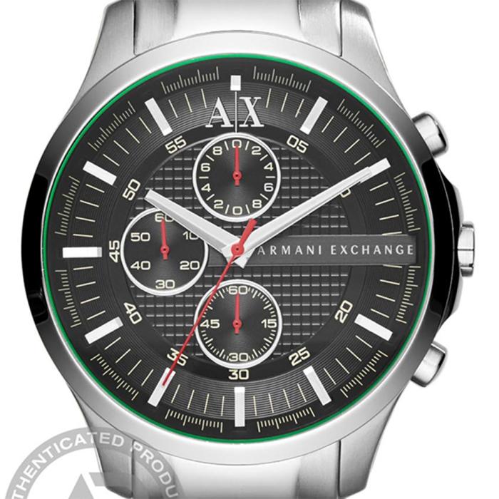 Ανδρικό Ρολόι ARMANI EXCHANGE Hampton με Μαύρο Καντράν | AX2163 SKU-78200
