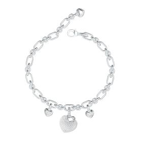 Γυναικείο Βραχιόλι Guess Crazy In Love Καρδιές με Πέτρες | JUBB05211JWRHL SKU-78336