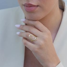 Δαχτυλίδι Fashion Χρυσός Κ9 με Ζιργκόν SKU-78479