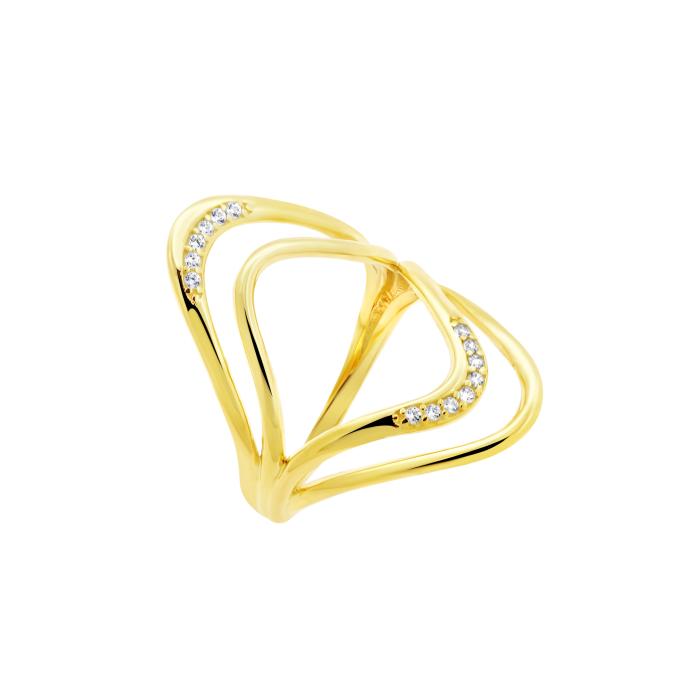 Δαχτυλίδι Fashion Χρυσός Κ9 με Ζιργκόν SKU-78479