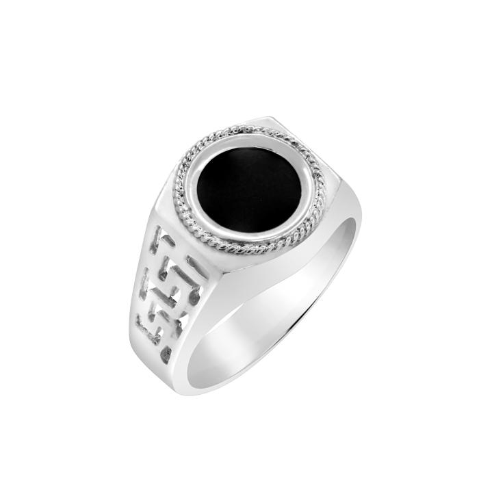 Δαχτυλίδι με Σμάλτο & Μαίανδρο Ασήμι 925° SKU-78004