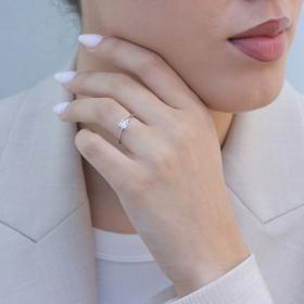 Δαχτυλίδι με Διαμάντια Λευκόχρυσος Κ18 SKU-78147