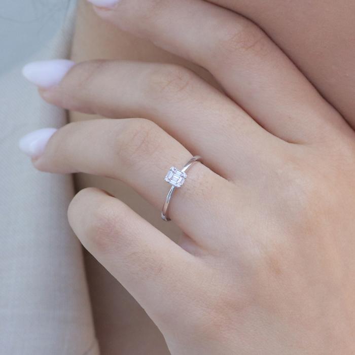 Δαχτυλίδι με Διαμάντια Λευκόχρυσος Κ18 SKU-78147