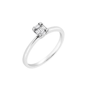 Δαχτυλίδι με Διαμάντια Λευκόχρυσος Κ18 SKU-78147