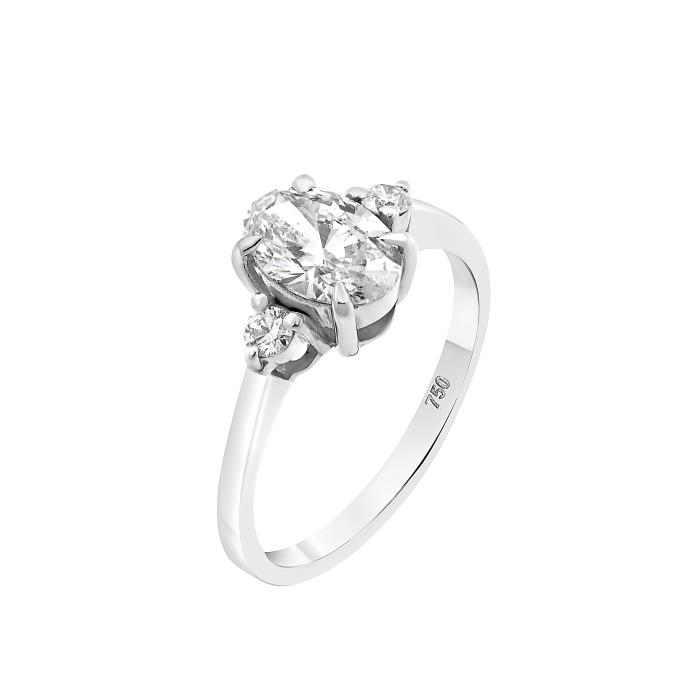 Δαχτυλίδι Λευκόχρυσος Κ18 με Lab Grown Diamond SKU-78587