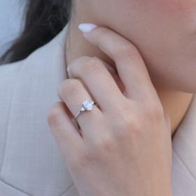 Δαχτυλίδι Λευκόχρυσος Κ18 με Lab Grown Diamond SKU-78587