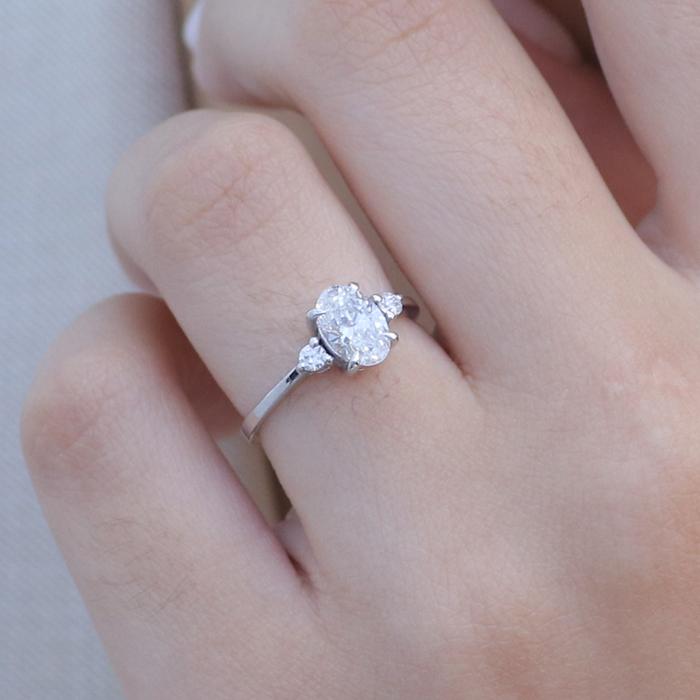 Δαχτυλίδι Λευκόχρυσος Κ18 με Lab Grown Diamond SKU-78587