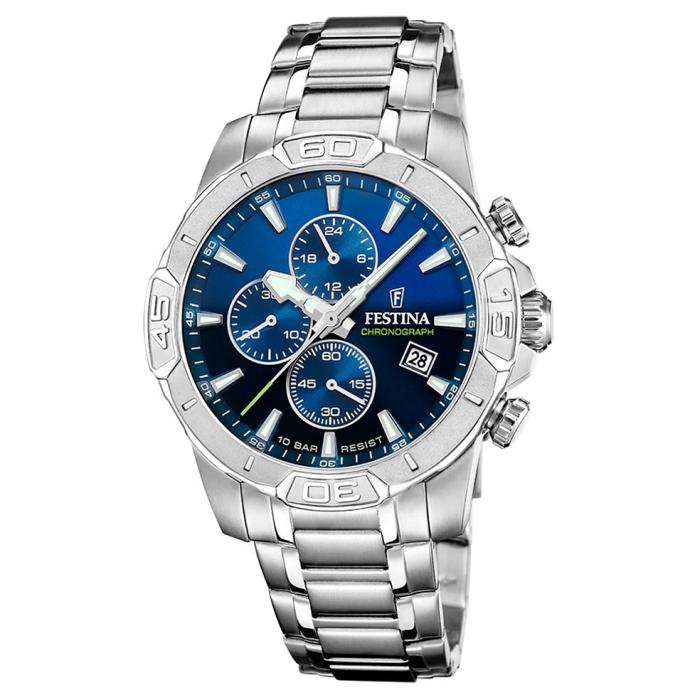 Ανδρικό Ρολόι FESTINA με Ασημί Μπρασελέ | F20704-4 SKU-78076