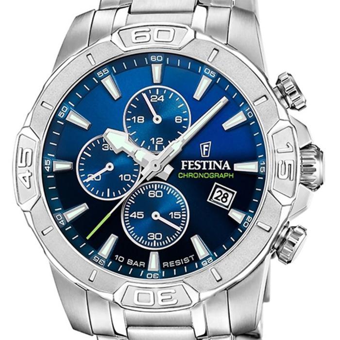Ανδρικό Ρολόι FESTINA με Ασημί Μπρασελέ | F20704-4 SKU-78076