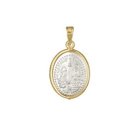 Φυλαχτό με Αγίους Χρυσός & Λευκόχρυσος Κ9 SKU-78507