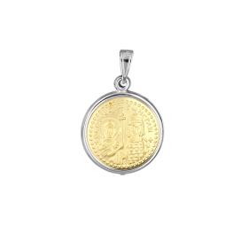 Φυλαχτό Παναγία Χρυσός & Λευκόχρυσος Κ9 SKU-78506