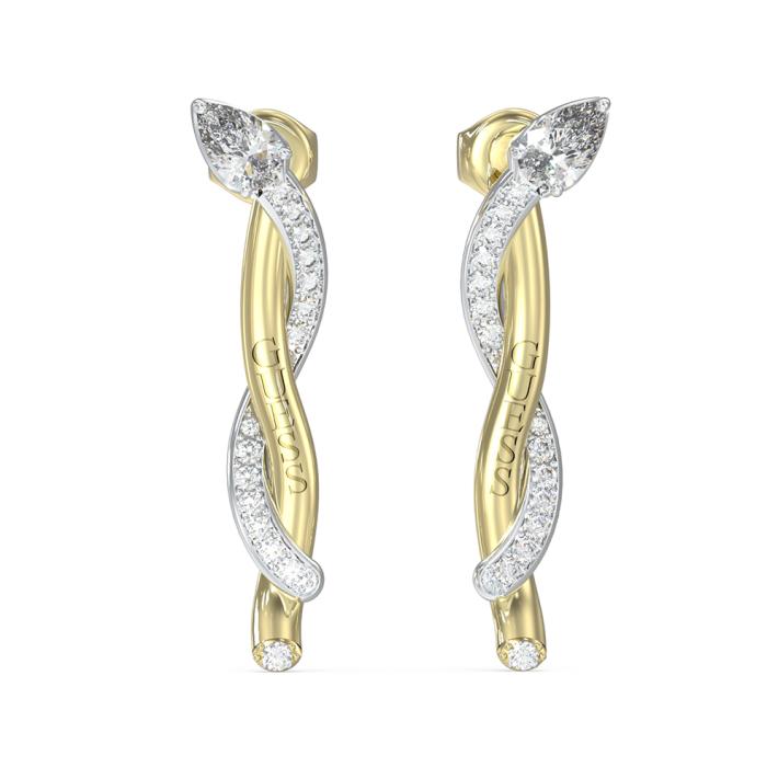 Σκουλαρίκια GUESS Twist Φίδι Aνοξείδωτο Ατσάλι & Ζιργκόν | JUBE05070JWYGRHT/U SKU-78040