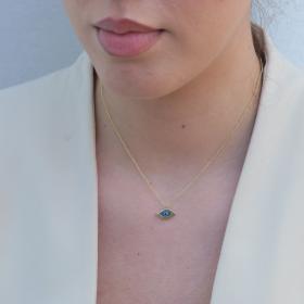 Κολιέ Ματάκι Χρυσός Κ9 SKU-78468