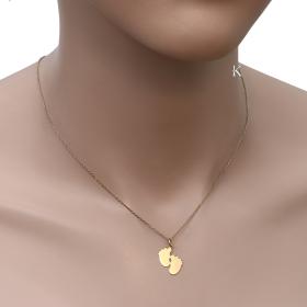 Κολιέ Πατουσάκια με Λουστρέ Φινίρισμα Χρυσός Κ9 SKU-78915