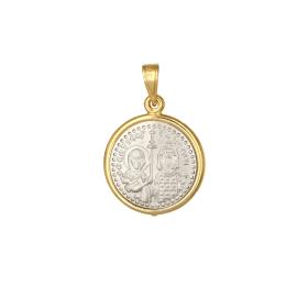 Κωνσταντινάτο Φυλαχτό Χρυσός & Λευκόχρυσος Κ9 SKU-78508