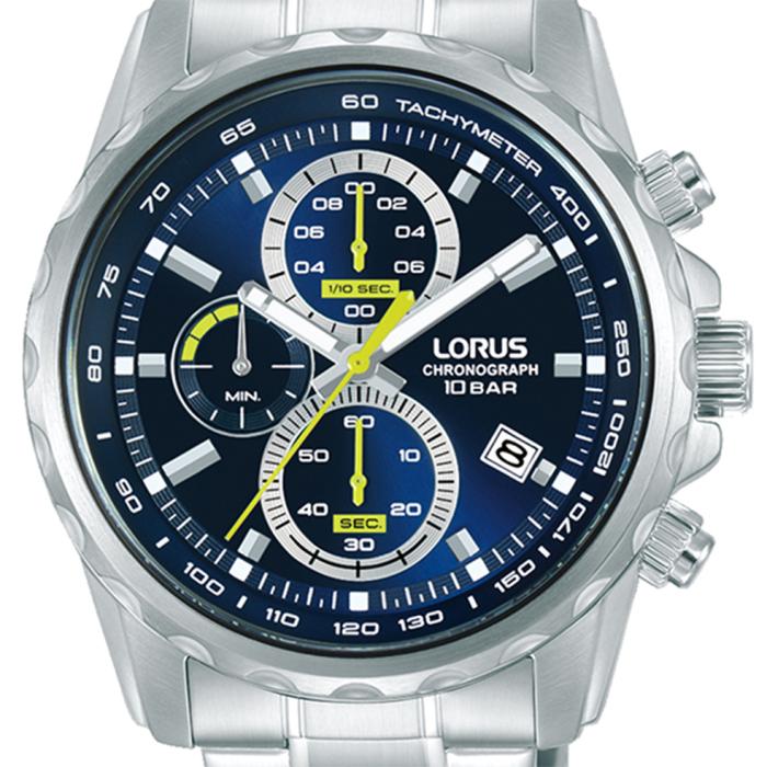 Ανδρικό Ρολόι LORUS Sports με Μπλέ Καντράν & Ασημί Μπρασελέ | RM373JX9 SKU-78265