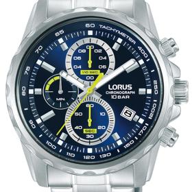 Ανδρικό Ρολόι LORUS Sports με Μπλέ Καντράν & Ασημί Μπρασελέ | RM373JX9 SKU-78265