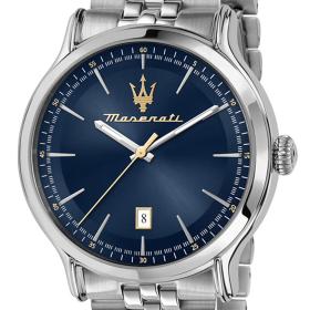 Ανδρικό Ρολόι MASERATI Epoca, Μπλέ Καντράν & Ασημί Μπρασελέ | R8853118021 SKU-78024