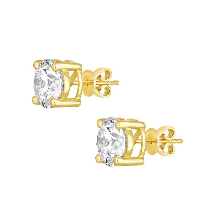 Σκουλαρίκια Μονόπετρα Χρυσός Κ18 με Lab Grown Diamonds SKU-78805