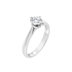 Μονόπετρο Δαχτυλίδι με Lab Grown Diamond Λευκόχρυσος Κ14 SKU-78111