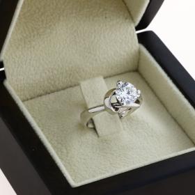 Μονόπετρο Δαχτυλίδι με Lab Grown Diamond Λευκόχρυσος Κ14 SKU-78737