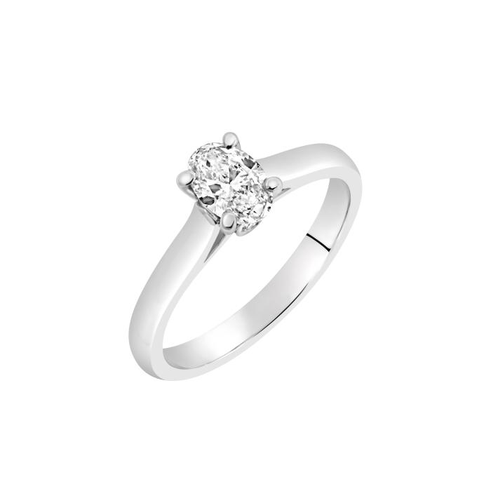 Μονόπετρο Δαχτυλίδι Λευκόχρυσος Κ18 με Lab Grown Diamonds SKU-78115