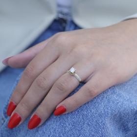 Μονόπετρο Δαχτυλίδι Χρυσός Κ18 με Διαμάντια SKU-78893