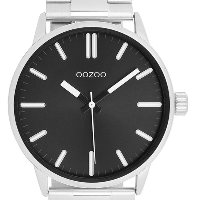 Ρολόι OOZOO Timepieces με Μαύρο Καντράν & Ασημί Μπρασελέ | C11514 SKU-78290