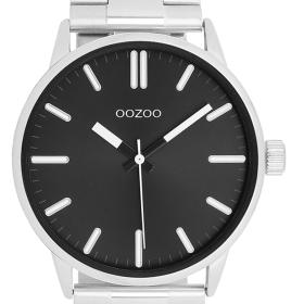 Ρολόι OOZOO Timepieces με Μαύρο Καντράν & Ασημί Μπρασελέ | C11514 SKU-78290