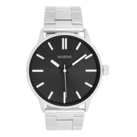 Ρολόι OOZOO Timepieces με Μαύρο Καντράν & Ασημί Μπρασελέ | C11514 SKU-78290