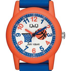 Παιδικό Ρολόι Q&Q Μπάλα Μπάσκετ με Μπλέ Λουράκι | V22A-011VY SKU-78990