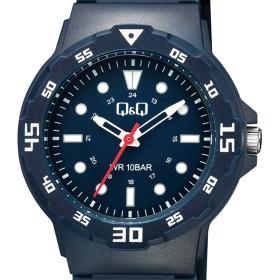 Ρολόι Q&Q με Μπλέ Καντράν & Μπλέ Λουράκι | V07A-011VY SKU-78994