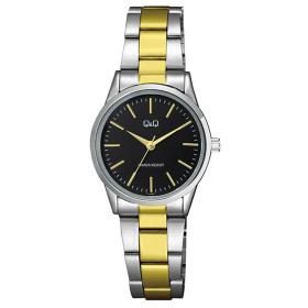 Γυναικείο Ρολόι Q&Q με Μαύρο Καντράν & Δίχρωμο Μπρασελέ | C11A-006PY SKU-78999