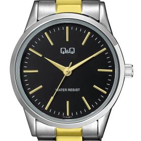 Γυναικείο Ρολόι Q&Q με Μαύρο Καντράν & Δίχρωμο Μπρασελέ | C11A-006PY SKU-78999